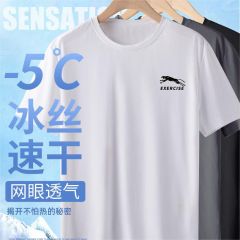 【冰丝速干】夏季新款透气百搭运动短袖男